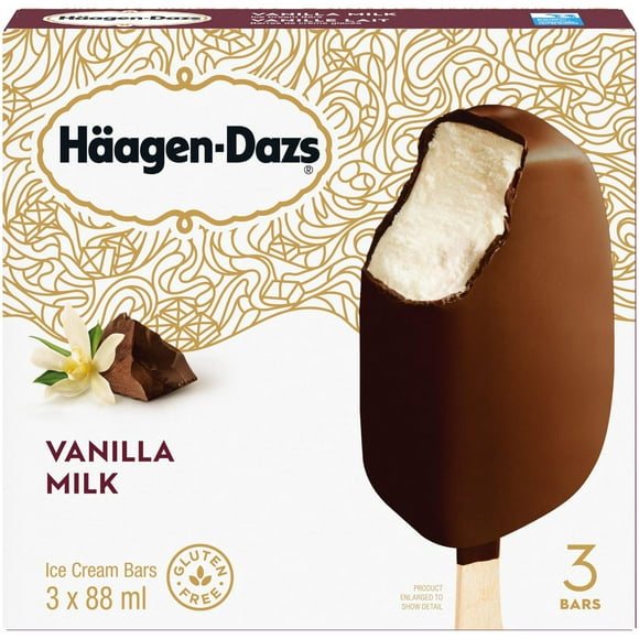 HÄAGEN-DAZS® Vanilla Milk Ice Cream Bars 3 x 88 ml, 264 ML