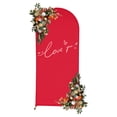 thumbnail image 4 of 6 ft Matte Fitted Spandex Round Top Wedding Arch Backdrop Stand Cover Events, 4 of 14