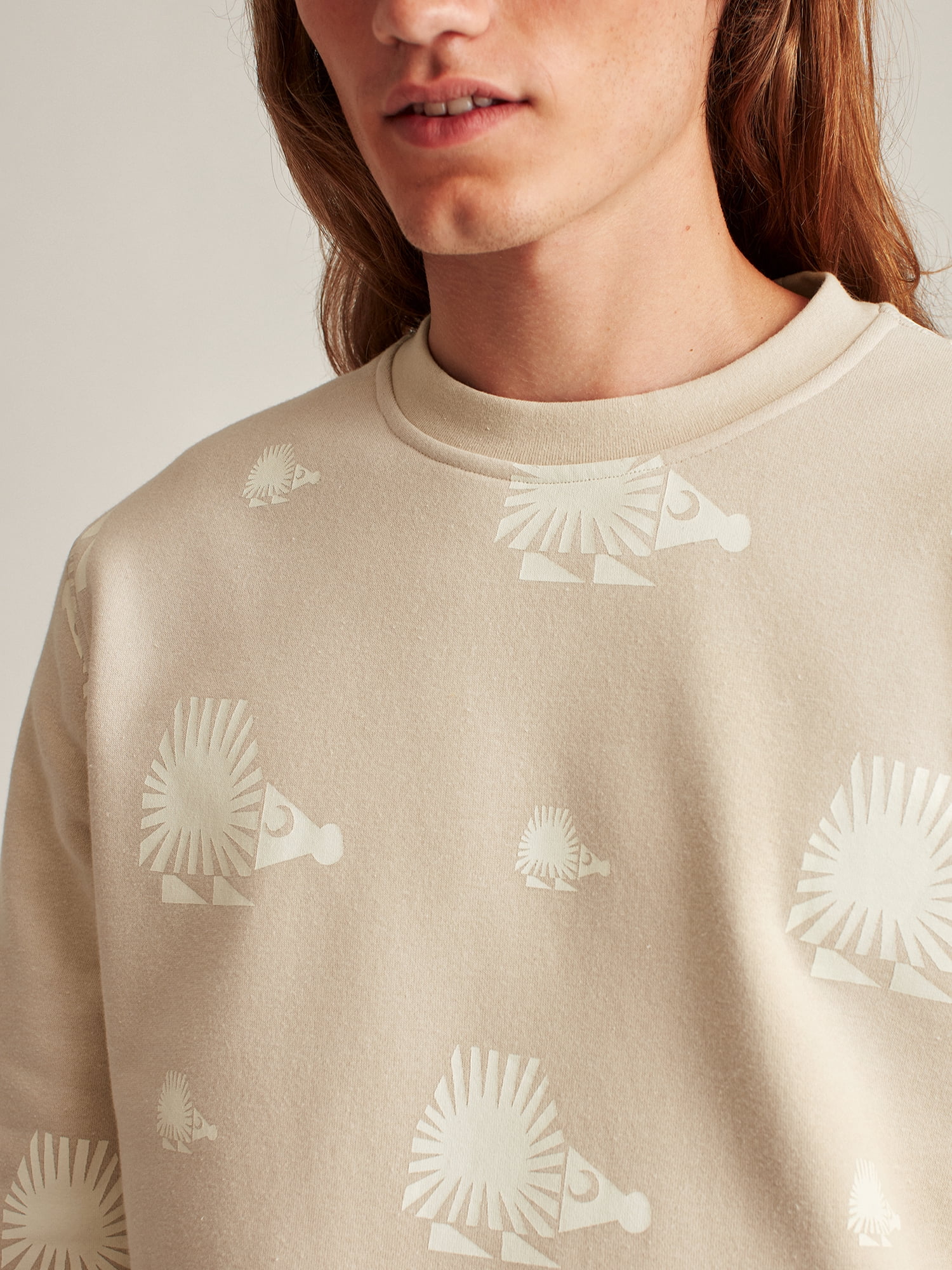 Bonobos Fielder Men's and Big Men's Fleece Graphic Crewneck Sweatshirt, up to 3XL