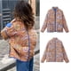 thumbnail image 2 of Chaqueta acolchada de algodón con bolsillos sueltos y estampado floral para mujer, 2 of 5