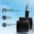 thumbnail image 5 of Black 6-Strand Singlemode Outdoor Fiber Optic Cable, OS2 9/125 Corning, Plenum Rated, 1000ft, 5 of 8