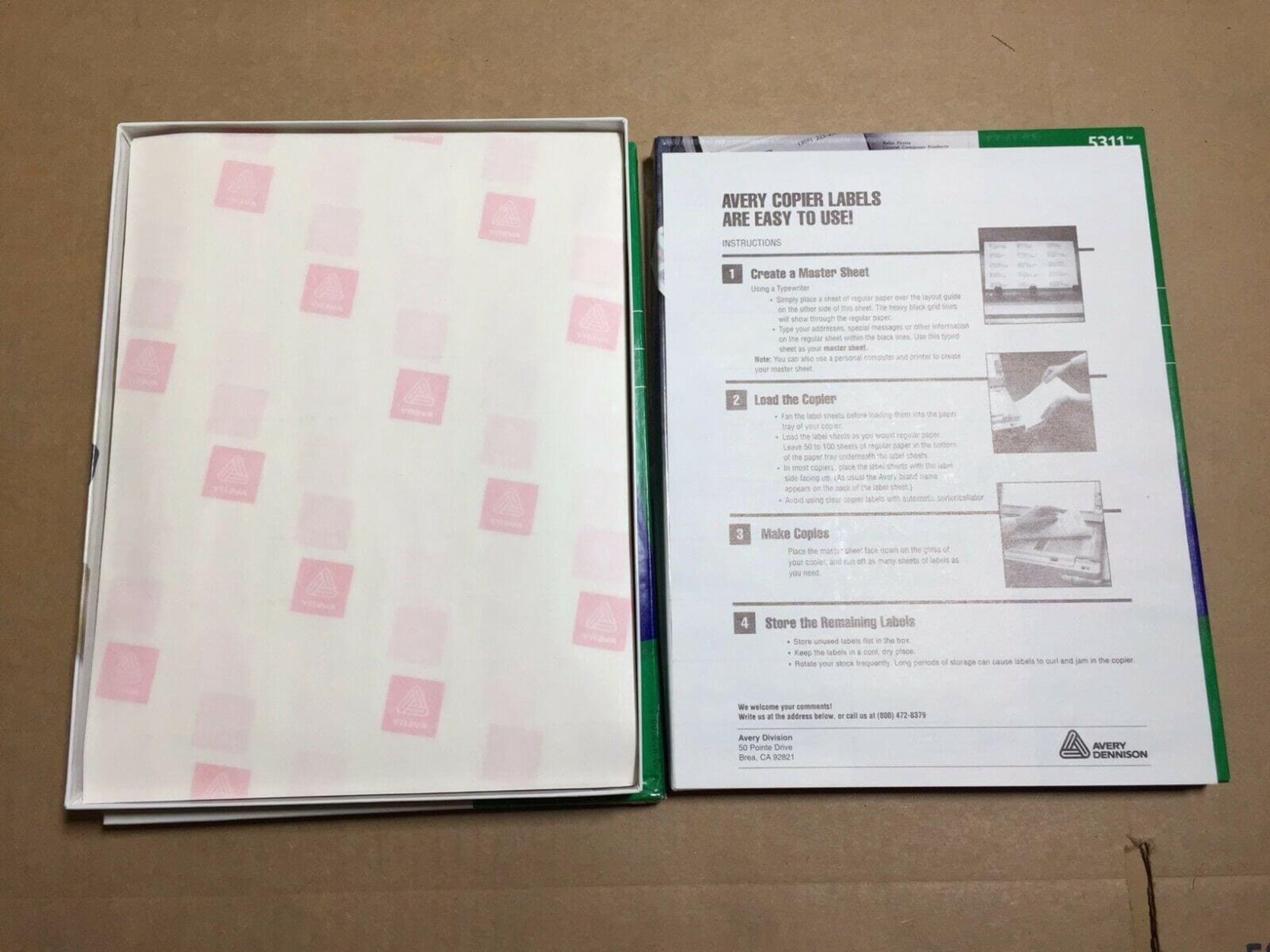 2pk Avery Clear Address Labels For Copiers 1" X 2-13/16" -(5311)