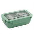 thumbnail image 1 of Lunch Box Wheat Straw Portable Bento Box Food Storage Container Children Kids School Office Microwave Lunch Box, 1 of 6