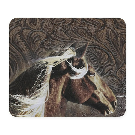 CafePress - Modern Horse Brown Leather Texture Mousepad - Non-slip Rubber Mousepad, Gaming Mouse Pad