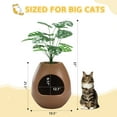 thumbnail image 3 of Eggloa6 Cat Plant Litter Box Set With Artificial Plants, Attached Scoop, Replaceable Litter Box Liners, Hidden Cat Litter Box Furniture, Brown, 3 of 7