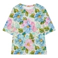 thumbnail image 7 of Virmaxy (5-15 Years) Boys Girls Fashion Casual Shirt Teenagers Solid Color Short Sleeve Round Neck Top Summer Loose Casual Trendy Pullover Shirt Multicolor-10 10 Years, 7 of 7