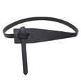 thumbnail image 2 of Eosunjian Korean Style Simple Women Faux Leather Belt Irregular Shape Adjustable Knot Long Waistband Suit Coat Corset Belt Fashion Accessories Black, 2 of 13