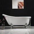 thumbnail image 2 of WOODBRIDGE 67" x 30" Clawfoot Bathtub with Solid Brass Polished Chrome Finish Drain and Overflow, B-0023, 2 of 8