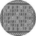 thumbnail image 1 of Ahgly Company Indoor Round Abstract Gray Contemporary Area Rugs, 3' Round, 1 of 1