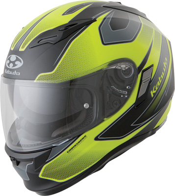 Kabuto Kamui Stinger Helmets Flat Black/Flash Yellow XS 7890037