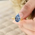thumbnail image 4 of Aquamarine Gemstone Wedding Ring Bezel Set Ring Solitaire Unisex Jewelry March Birthstone Ring Promise Gift For Love Personalized Gold Ring, 4 of 6