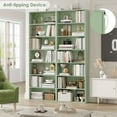 thumbnail image 2 of Homfa 82" Tall Bookcases, Freestanding Display Storage Shelves, 7-Tier Open Bookshelf for Home Office Living Room Bedroom, Green, 2 of 8
