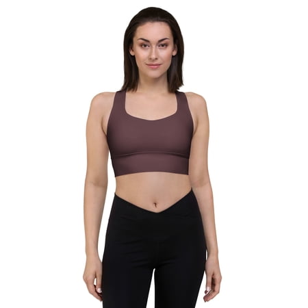 Cab Sav Sports Bra, Ladies Burgundy Sports Bra with Lining, Women Burgundy Sports Bra with Removable Padding