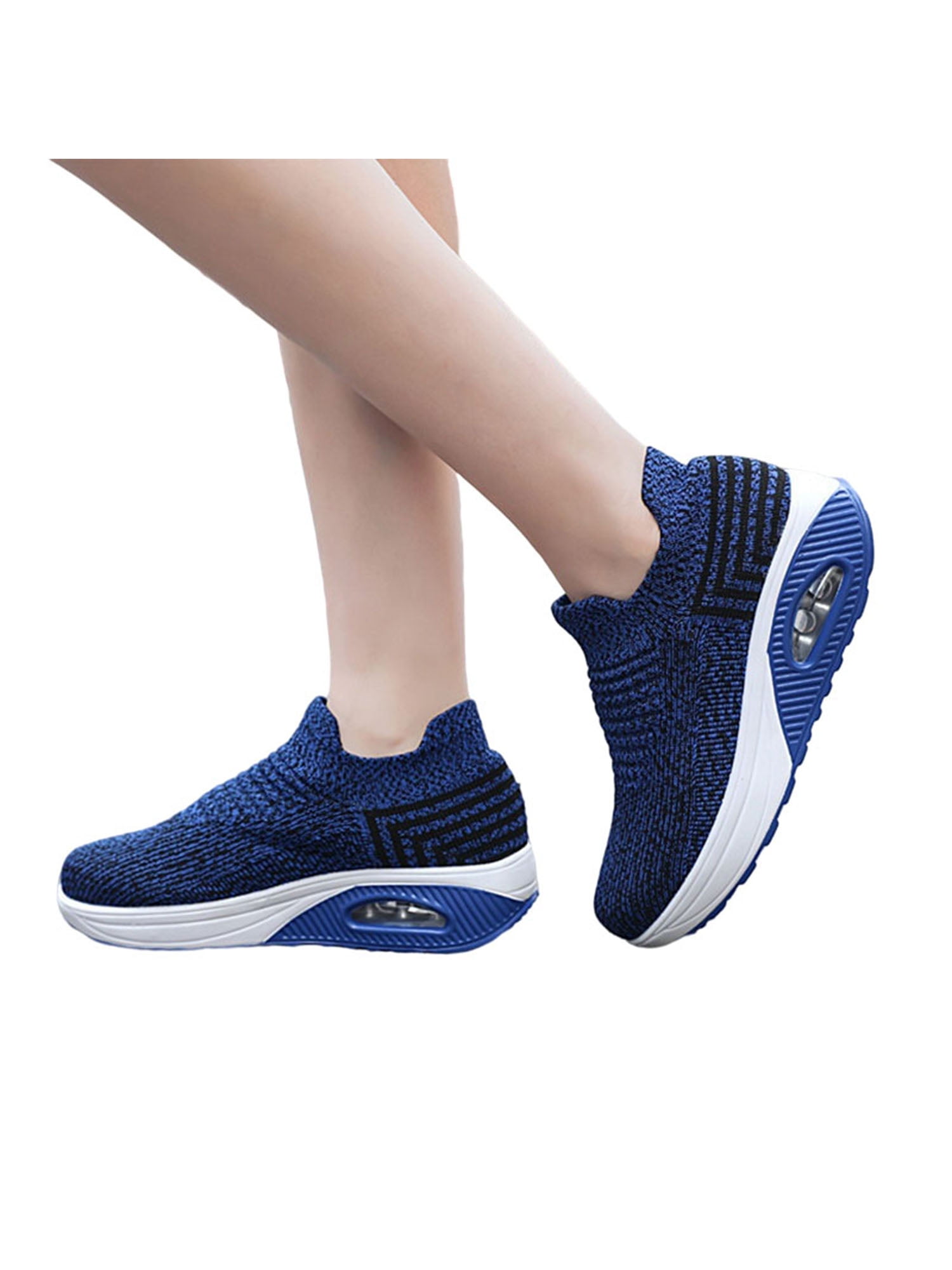 Women Fashion Air Cushion Sneakers Athletic Outdoor Slip-On Running Shoes Casual 