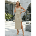 thumbnail image 4 of Pack De 2 Conjuntos Rayados Blusa de Tirantes y Falda Larga con Abertura Chic para Mujer, 4 of 5