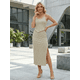 thumbnail image 4 of Pack De 2 Conjuntos Rayados Blusa de Tirantes y Falda Larga con Abertura Chic para Mujer, 4 of 5