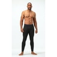 thumbnail image 4 of DEVOPS 2 Pack Men's thermal Heated Warm fleece lined Long Johns leggings (2X-Large, Black/Black), 4 of 5