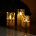 thumbnail image 2 of Rhytsing Birch Design Glass Battery Operated LED Candles with Timer, Flameless Pillar Candles Spring & Summer Decor- Include 6 Batteries, 2 of 5