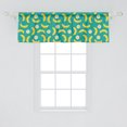 thumbnail image 2 of Ambesonne Banana Window Valance, Whole and Sliced Fruit, 54" X 18", Seafoam Mustard, 2 of 3