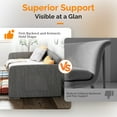 thumbnail image 5 of Ktaxon Twin Size Upholstered Daybed, Wooden Sofa Bed with 2 Drawers & Button Tufted Backrest, Gray, 5 of 10