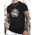 thumbnail image 1 of 100% Cotton "Realize the true lies" Letter Pattern Printing Casual Novel Men's Short-Sleeved Summer T-Shirt, Comfortable Fit, Fashionable Street Style Round Neck, 1 of 5