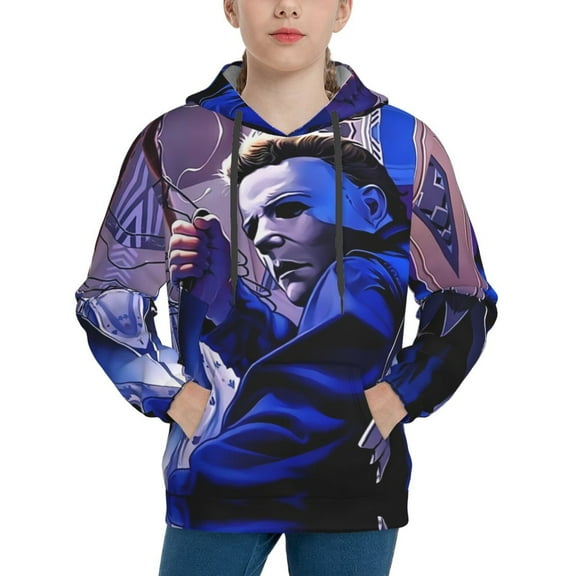 Michael Myers Hoodie, Casual Unisex Youth Hoodie, Fashion Novelty Long Sleeve Pullover Sweatshirt Hooded For Kid, Teens And Adults