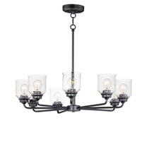 12268CDBK Maxim Lighting Acadia-Eight Light Chandelier-32 Inches wide by 8.5 inches high-Black Finish    -Traditional Installation