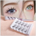 thumbnail image 3 of 5 pares de pestañas postizas naturales con diamantes de imitación decorativos., 3 of 8