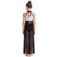 thumbnail image 2 of Haitryli Girls Figure Ice Skating Jumpsuit Dance Competition Outfit Sparkly Gymnastics Leotard for Cha-cha White 8, 2 of 5