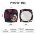 thumbnail image 6 of Balery Roses Skulls Stretch Couch Cushion Covers, Individual Sofa Cushion Covers, Soft Chair Sofa Seat Cushion Slipcover with Elastic Bottom Milk Silk-16.9in, 6 of 9