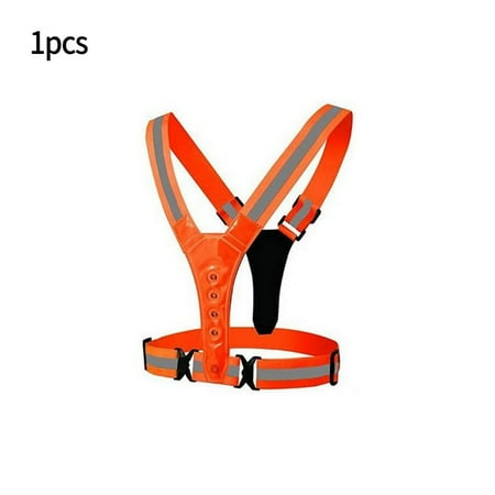 

Reflective Vest Visibility LED Reflective Safety Vest Running Light for Running