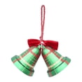 thumbnail image 4 of Campana Holiday Time 10 cm Campana Doble Escocesa Verde, 4 of 4