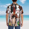 thumbnail image 6 of Bixox Men's Hawaiian Shirts Men's Doodle Farm Animals Faces Print Short-Sleeve Shirt-Small, 6 of 8