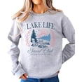 thumbnail image 5 of Lake Life Social Club Sweatshirt for Women & Kids Cozy Lake House Crewneck Pullover Gray Sweatshirt Adult X-Large, 5 of 7
