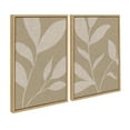 thumbnail image 2 of Kate and Laurel Sylvie Modern Neutral Botanical Abstract Print No 2 and 3 Neutral Linen Framed Canvas Wall Art Set by The Creative Bunch Studio, 2 Piece 18x24 Natural, Muted Tone Simple Art, 2 of 6