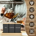 thumbnail image 3 of 3 Pcs Metal Tea Coffee Sugar Canisters with Bamboo Lid and Tray Versatile Tea Coffee Sugar Storage Jars Space Saving Food Storage Jars for Kitchen Counter, 3 of 10