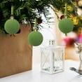 thumbnail image 5 of HomeDM 12PCS Velvet Christmas Balls Ornaments Green 6cm/2.36" Flocked Balls Christmas Tree Decorations Shatterproof Hanging Pendant for Xmas Tree Holiday Home Decor, 5 of 6