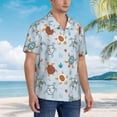 thumbnail image 2 of Lsque Sea Turtle pattern Hawaiian Shirt for Men, Unisex Summer Beach Casual Short Sleeve Button Down Shirts-Large, 2 of 9