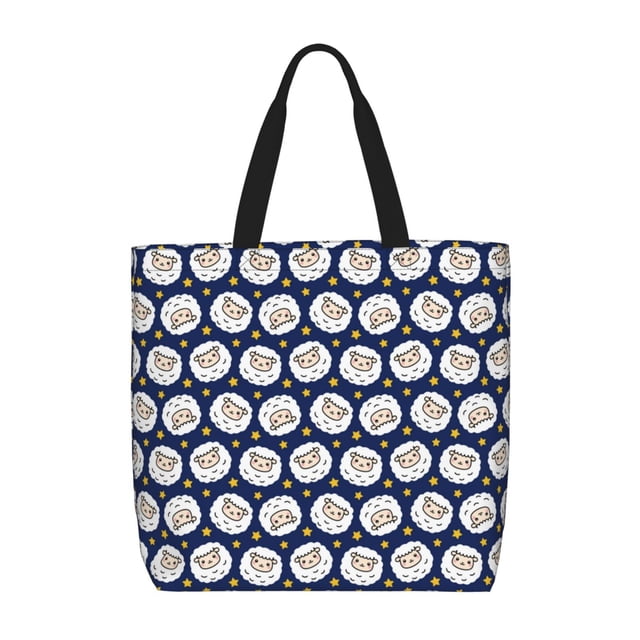 Balery Cute Sheep With Star Bolsa de Mano para Mujeres con Cremallera, Bolsa de Gimnasio con Compartimentos, Bolsa para Laptop, Bolsa para Trabajo