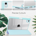 thumbnail image 3 of For iPad Mini 6 Case, iPad Mini 6th Generation Case 8.3" with Pen Holder, Support Touch ID/iPencil Charging, With Transparent Hard Back, Sky Cloud Blue, 3 of 4