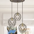 thumbnail image 5 of 46593-07 Livex Lighting Geometrix - 3 Light Pendant in Geometric Style - 20 Inches wide by 13 Inches high-Bronze Finish, 5 of 9