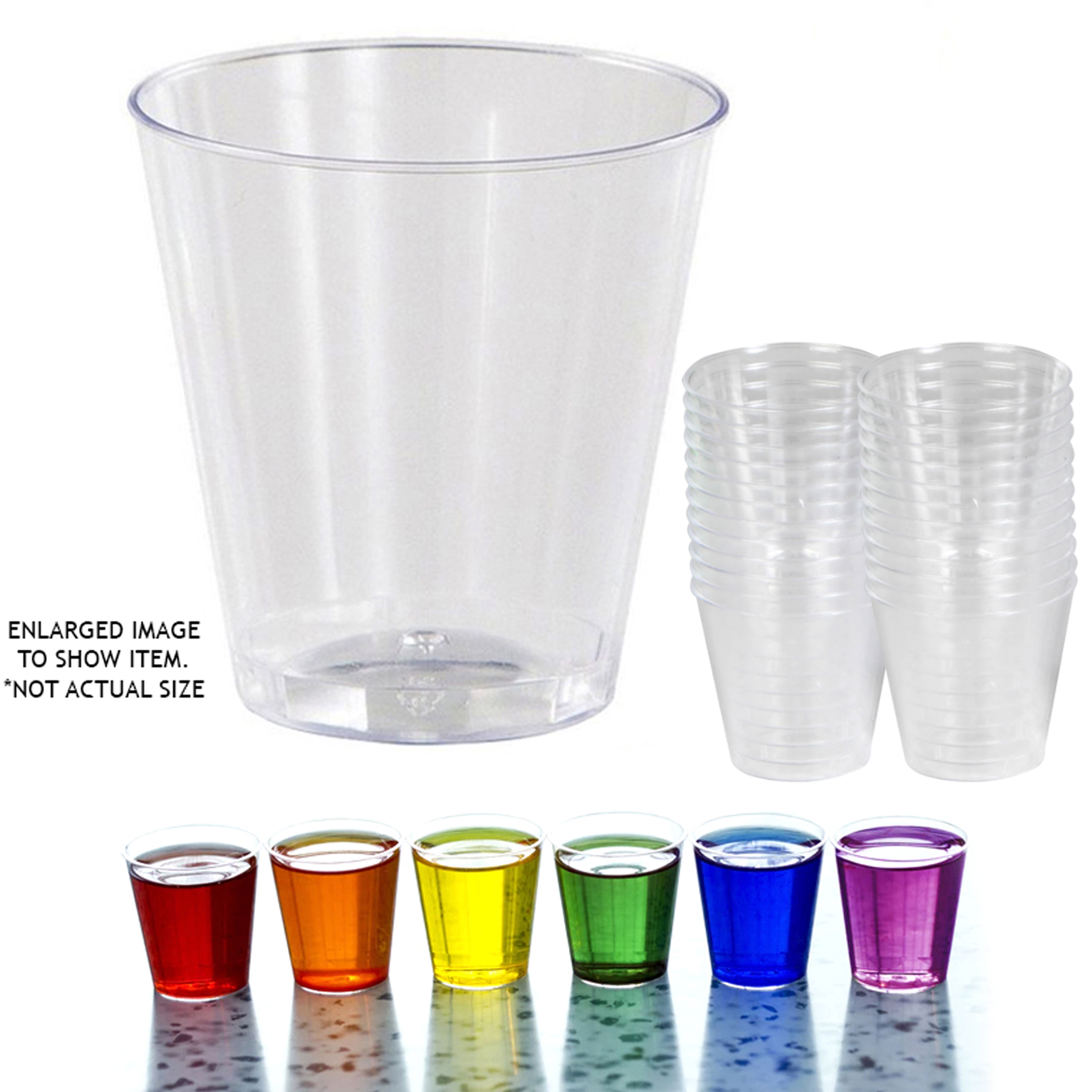 1000 ct 1 oz Heavy Plastic Disposable clear shot glasses Bar-ware Wine Glass 