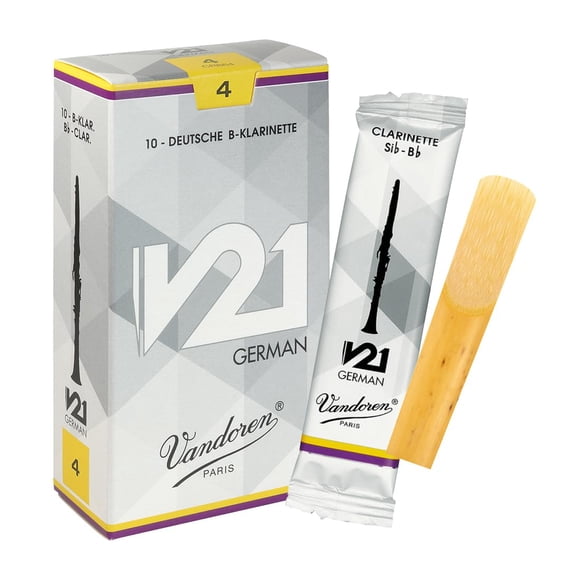 Vandoren CR864 V21 German Bb Clarinet Reeds Strength 4