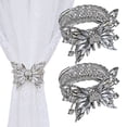 thumbnail image 2 of 2 piezas accesorios de cortina de mariposa hebilla de resorte de corbata oro plata perla, 2 of 10