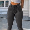 thumbnail image 4 of Pantalones Colombianos para Mujer Colombian Jeans for Women Butt Lifting Stretchy Skinny Jeans High Waisted Jeggings Gray XL, 4 of 5