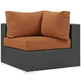 thumbnail image 2 of Modway Fauteuil d'Angle de Patio en Rotin et Tissu d'Aluminium, Toile/toscane, 2 of 2