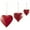 Red Tibetan Inspired Abstract Heart Heart S/3 12", 10", 7"H, variant on DecMode Tibetan Inspired Silver Metal Heart Decorative Bells with Jute Hanging Rope, 3 Count