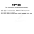 thumbnail image 2 of DS-One Front Rear Coated Drilled Slotted Disc Brake Rotors Kit for Car Subaru Crosstrek Impreza KD-100396, 2 of 11