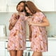 thumbnail image 4 of Fotbe Pink Cockatoo Birds Bata de Dormir para Mujer con Estampado, Camisón de Algodón de Manga Corta, Ropa de Dormir Casual, 4 of 6