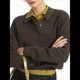 thumbnail image 1 of Camisa de Larga para Mujer, Informal, Holgada, con Cuello en V, para Trabajo Formal, Ropa de Otoño. Marrón M, 1 of 8